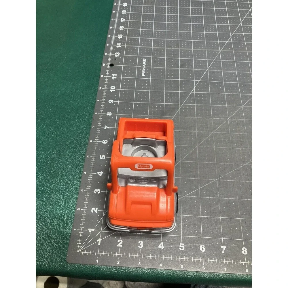 Fisher Price 2017 Little People Orange Truck With Tow Hitch By Mattel Excellent‎